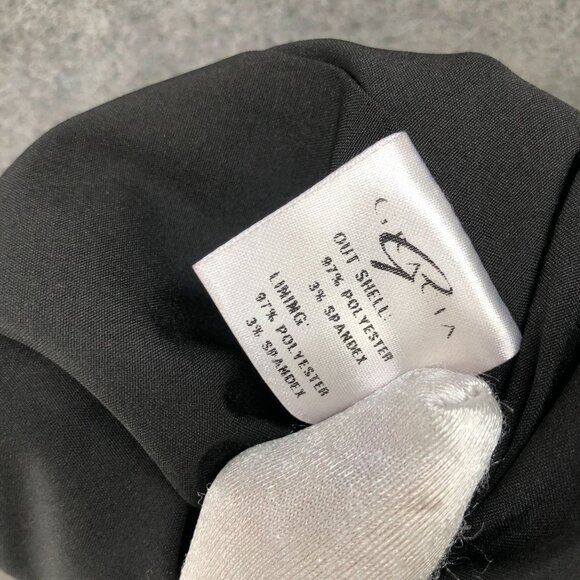 Gracia Ruched Zipper Front Midi Skirt Womens S Black Ruffle Bodycon Avant Garde - Picture 11 of 11